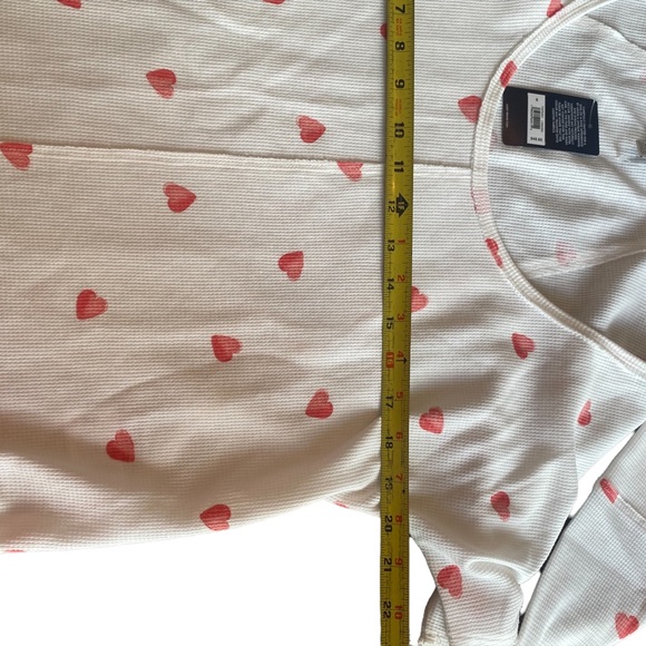 Lucky Brand Cream with Hearts Long Sleeved Top - Picture 14 of 14